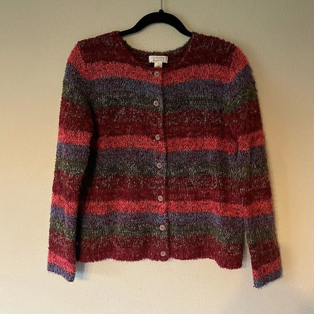 Christopher & Banks 15% Mohair Button-Down Sweater. Size Small.